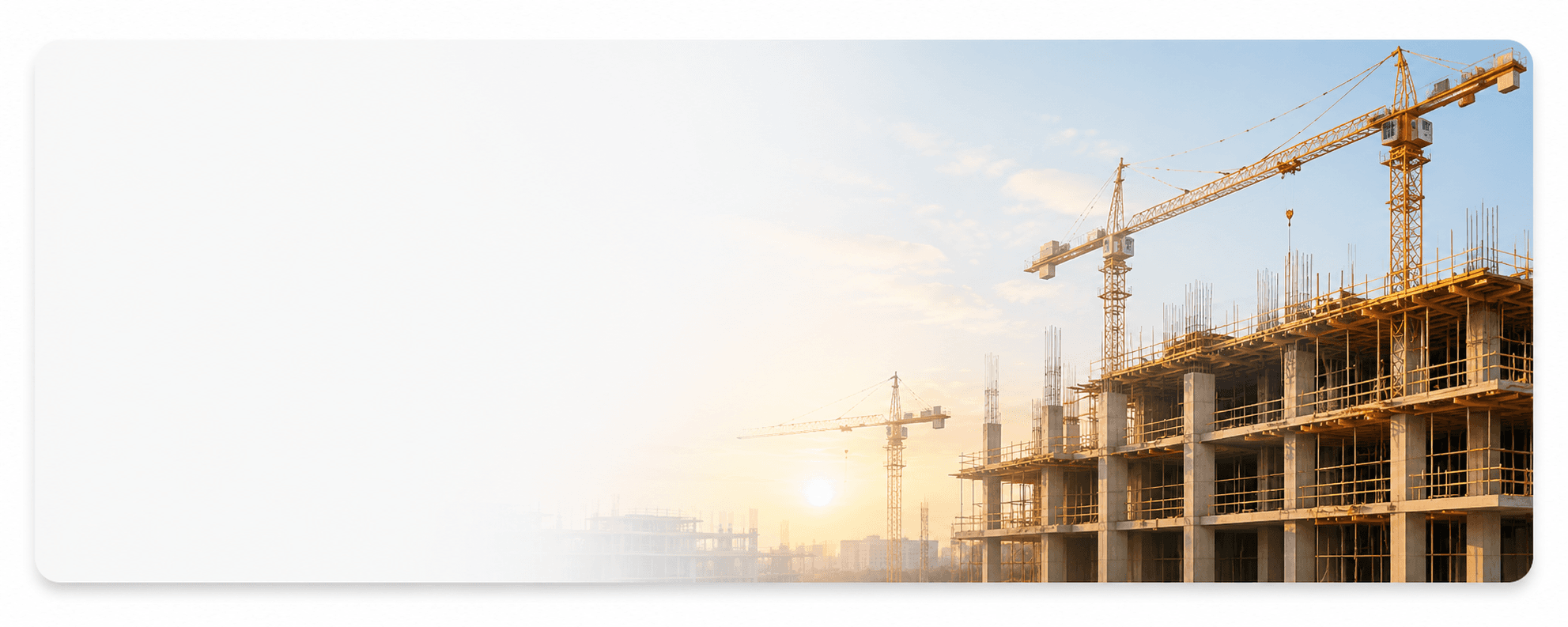 Cantiere per un nuovo progetto edilizio